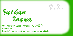 vulkan kozma business card